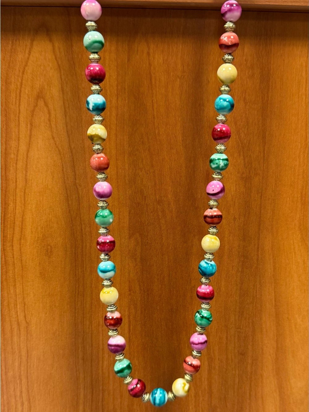 Vibrant Multi-Color Beaded 30”Necklace